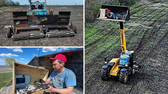 Ukrajinski farmer pretvorio je traktor u stroj za mine. Koristio stare dijelove ruskih tenkova