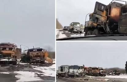 Ukrajinska vojska objavila je video uništenog ruskog konvoja