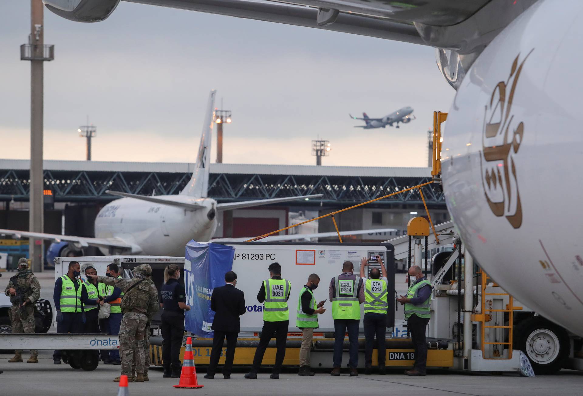 Brazil receives two million doses of AstraZeneca/Oxford vaccines in Sao Paulo