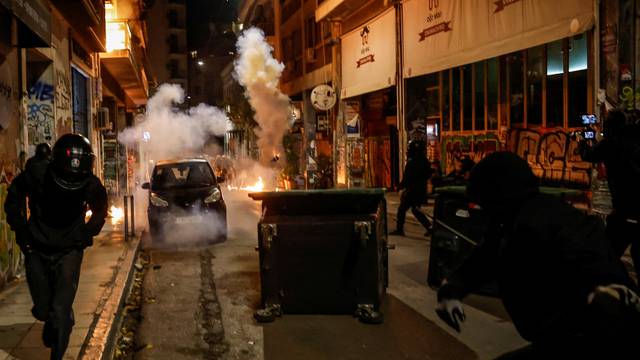 Protests in Athens marking the 15th anniversary of the killing of a teenager by police in 2008