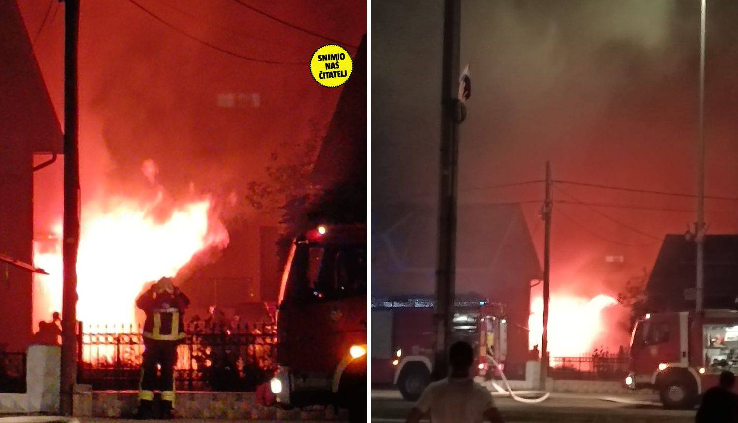 FOTO Izgorjela tri Mercedesa oldtimera u Velikoj Gorici: U garaži uz kuću izbio veliki požar