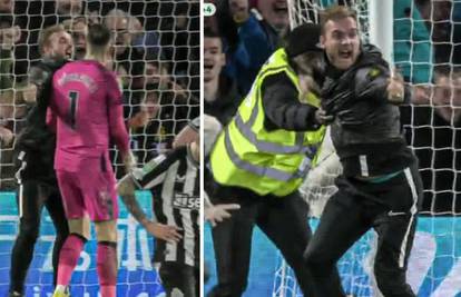 VIDEO Navijač Chelseaja uletio na teren i slavio gol vrišteći u lice golmana Newcastlea...