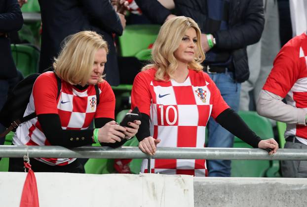 BudimpeÅ¡ta: Predsjednica Grabar-KitaroviÄ prati utakmicu izmeÄu MaÄarske i Hrvatske
