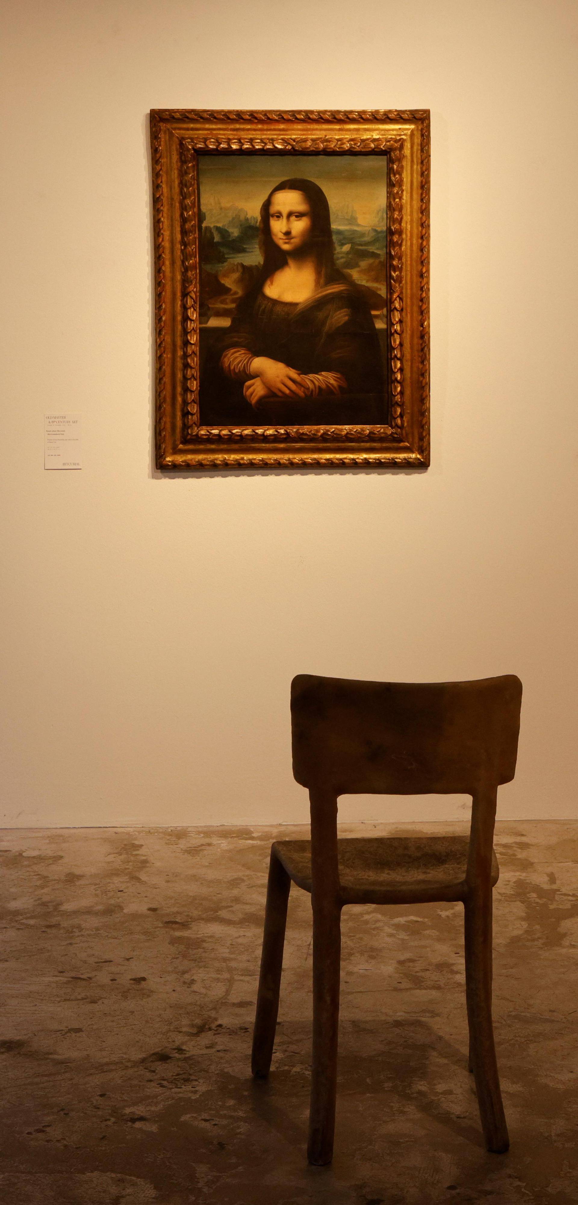 A reproduction painting of Mona Lisa is seen in a gallery in Vienna