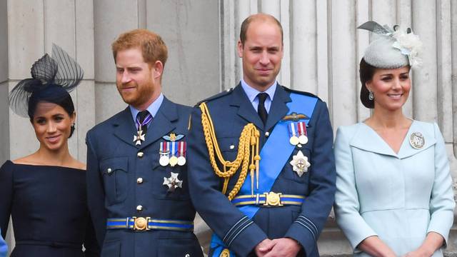 Royals Watch The Flypast To Commemorate Royal Air Force Centenary