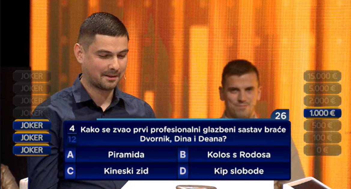 Branimir je otišao kući praznih ruku. Tripofobija ga koštala u 'Jokeru': Znate li vi odgovor?