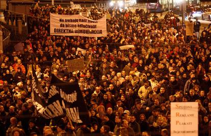 Zagrebom kružilo 10.000 ljudi, novi prosvjed će biti u srijedu