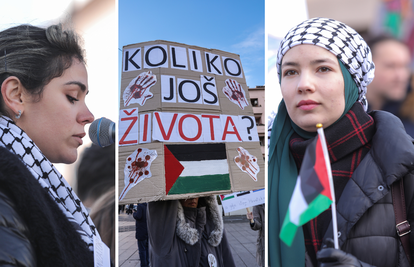 FOTO Prosvjedovali za slobodnu Palestinu u Zagrebu: 'Ubijanje djece nije samobrana!'