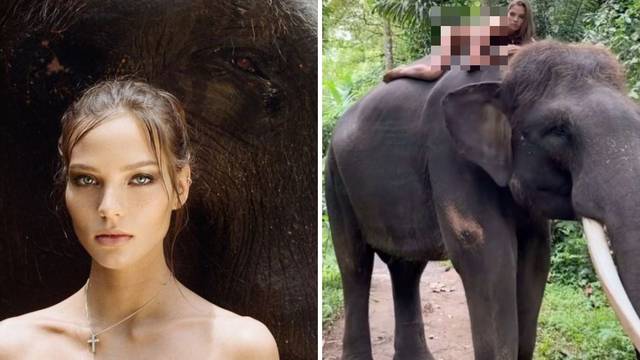 Influencerica za lajkove pozirala gola na ugroženoj vrsti slona