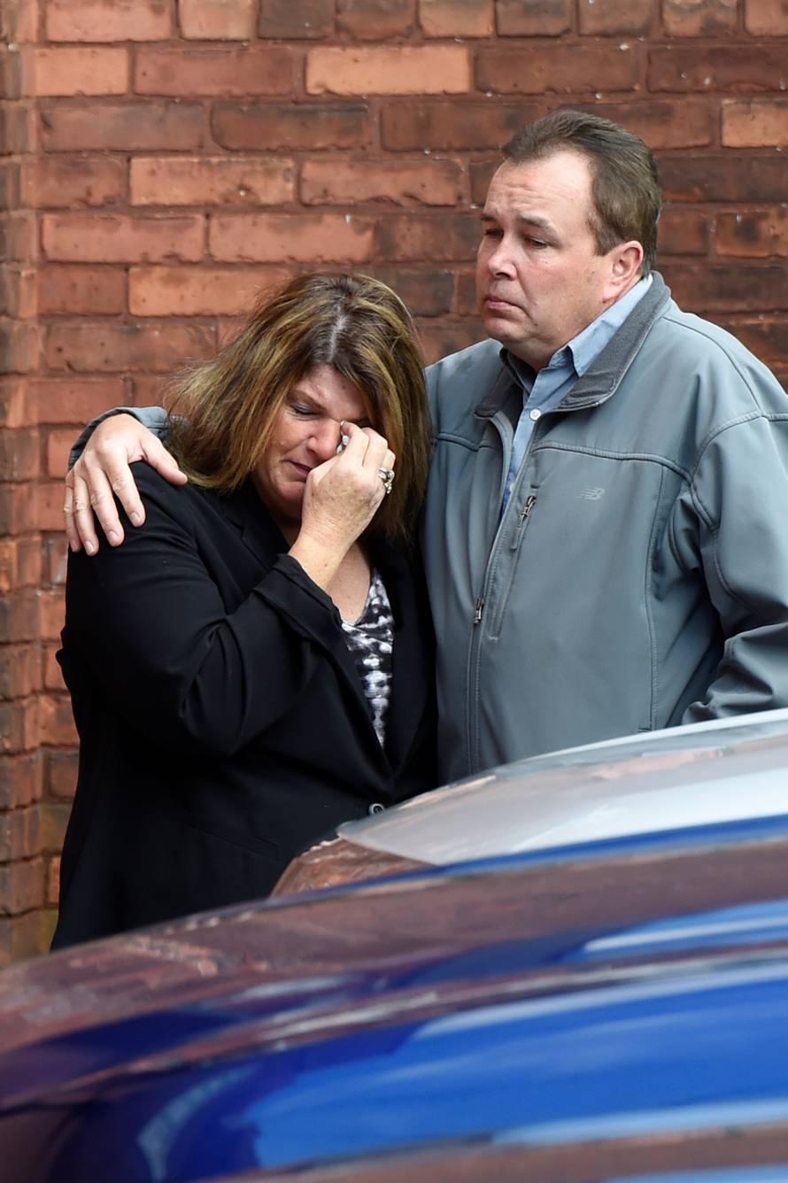 Mourners attend a combined wake for the victims of Saturday's limousine crash in Amsterdam