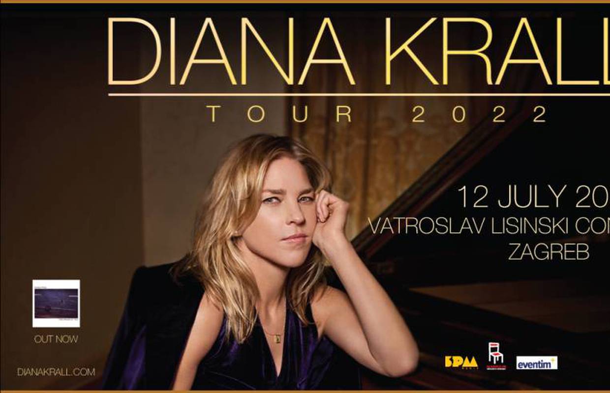 Koncert jazz dive Diane Krall u Zagrebu: Svirat će u koncertnoj dvorani Vatroslav Lisinski