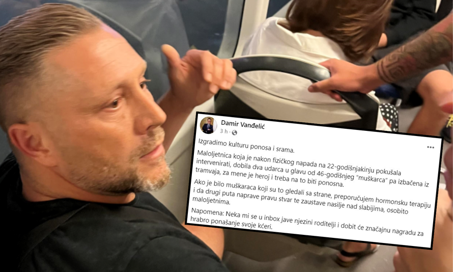 Vanđelić o nasilniku u tramvaju: 'Neka mi se jave roditelji hrabre cure, dobit će značajnu nagradu'