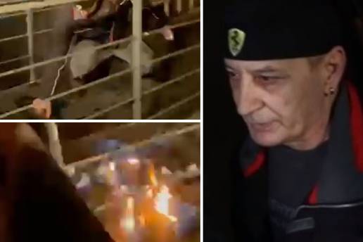 VIDEO 'Sve ću vas ubiti, pe*eri i komunjare!' Priveli čovjeka koji je zapalio ulaz u stožer Možemo