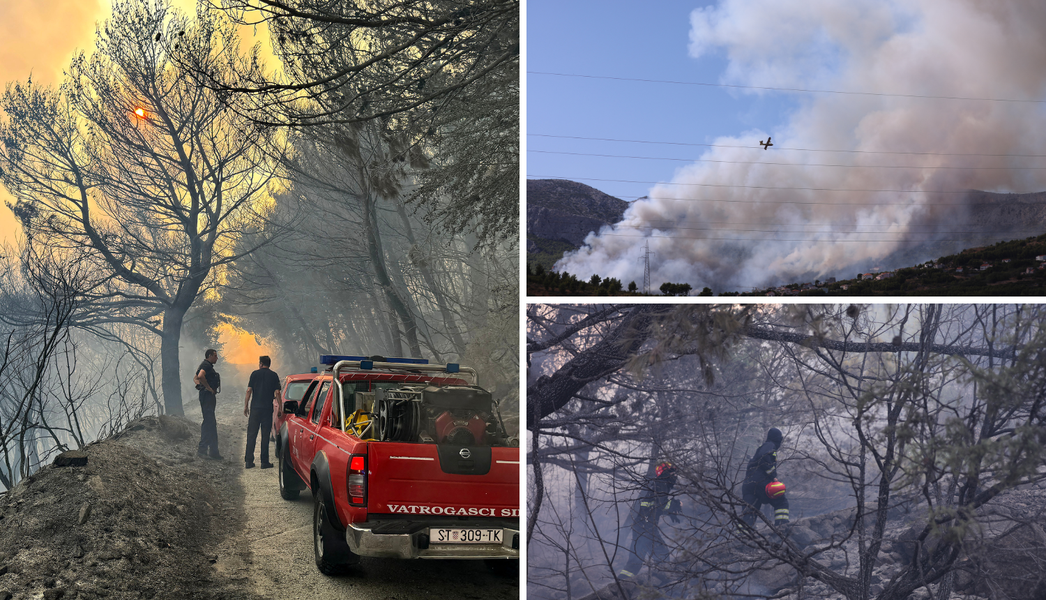 VIDEO Drama kod Solina: Vatra prijeti kućama, vatrogasci iz Zagreba krenuli u Dalmaciju