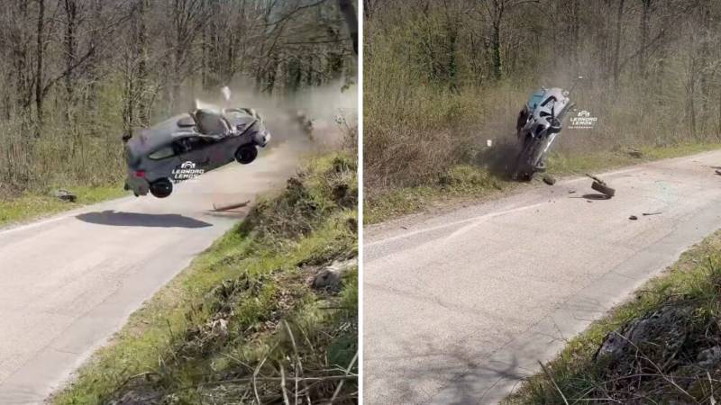 VIDEO Vozač na testiranju uoči Croatia Rallyja doživio nesreću, prizori su zaista dramatični