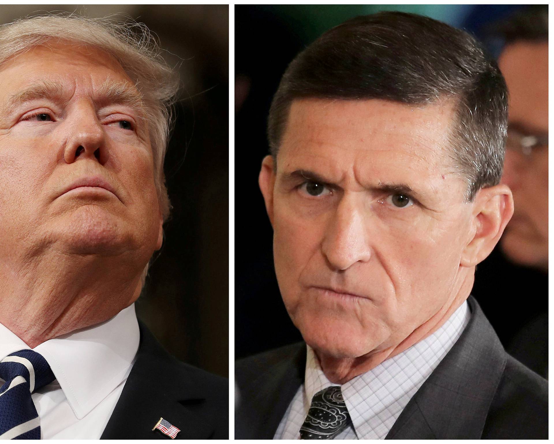 FILE PHOTO: A combination photo shows U.S. President Donald Trump, White House National Security Advisor Michael Flynn and FBI Director James Comey in Washington