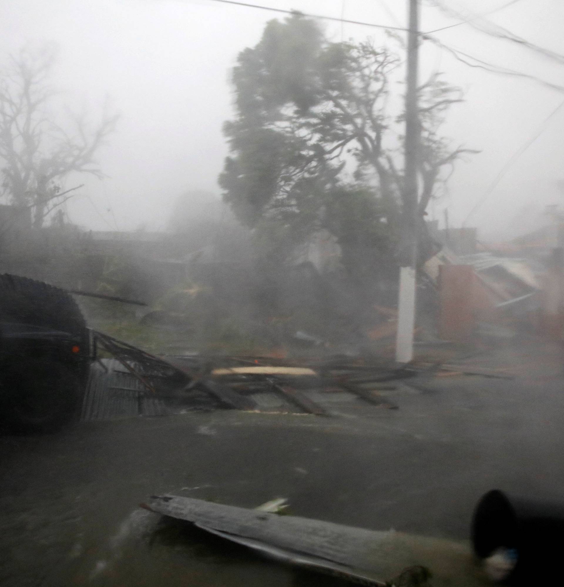 Damage and flooded streets are seen after the area was hit by Hurricane Maria in Guayama