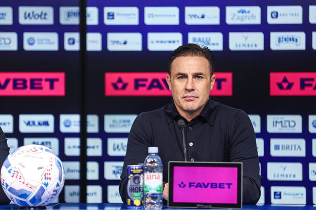 Zagreb: Trener Dinama Fabio Cannavaro na konferenciji za medije nakon utakmice protiv Hajduka