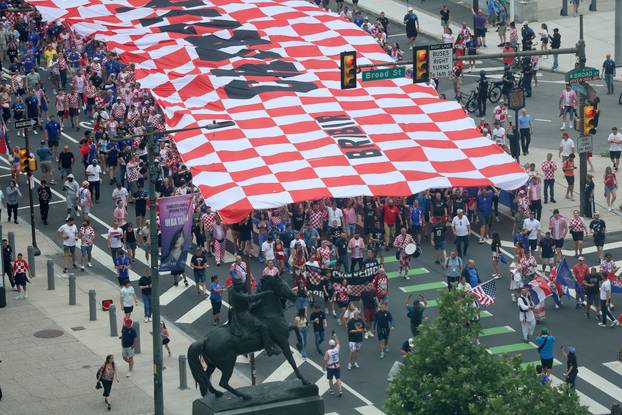 SP 2026 Philadelphia: Navijači razvili veliku hrvatske zastavu na uoči utakmice s Ganom 