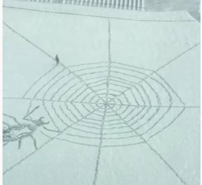Cleveland: Pao prvi snijeg, na njemu iscrtao paukovu mrežu