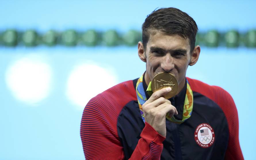 Swimming - Men's 4 x 200m Freestyle Relay Victory Ceremony