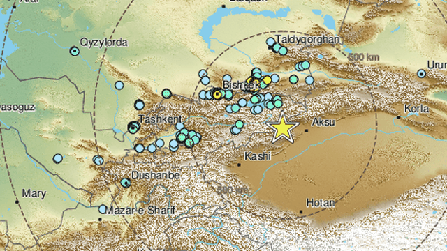 Snažan potres jačine 7 pogodio područje na granici Kirgistana i Kine: Uslijedio je niz 'slabijih'