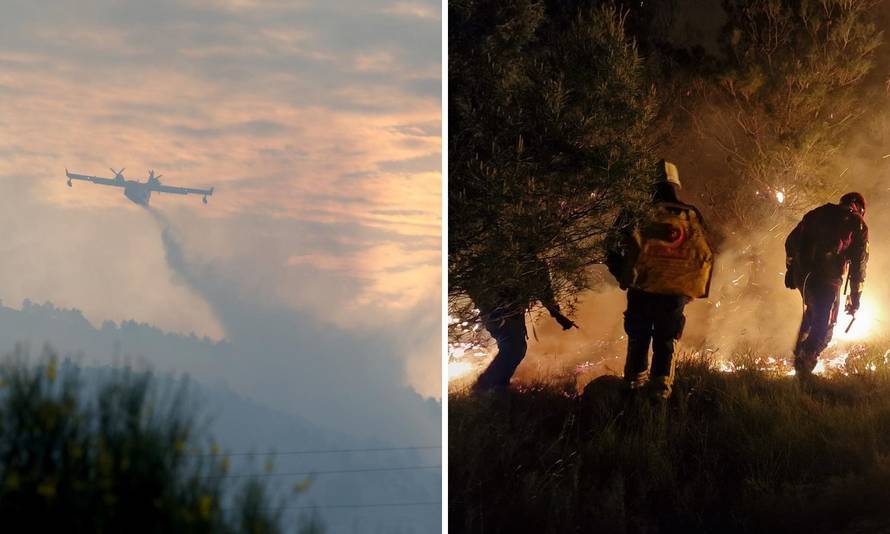 VIDEO Jugo otežava gašenje kraj Grebaštice: 'Nepristupačan je teren, ondje smo do daljnjeg'