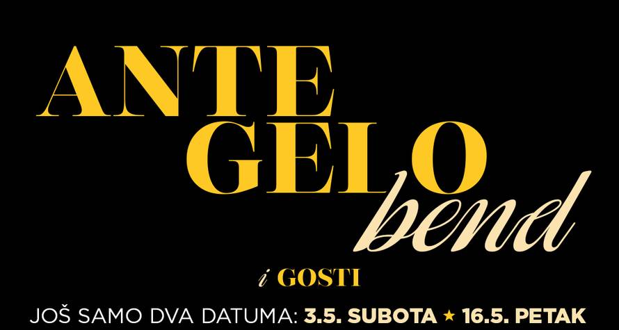 Ante Gelo i bend - Još samo 3. i 16. svibnja u Kaptol Boutique Cinema!