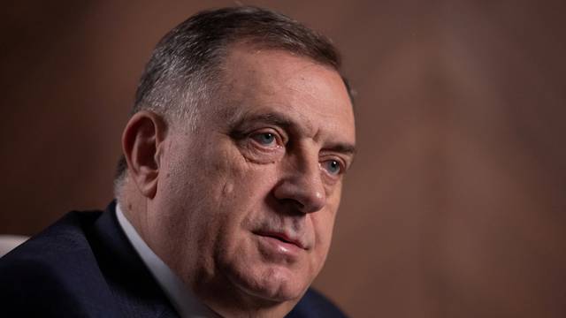 FILE PHOTO: President of Republika Srpska (Serb Republic) Milorad Dodik speaks during an interview with Reuters in his office in Banja Luka