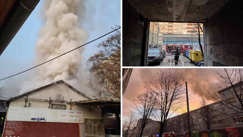 Maksimir u dimu: Buknulo je skladište, dugo su gasili požar