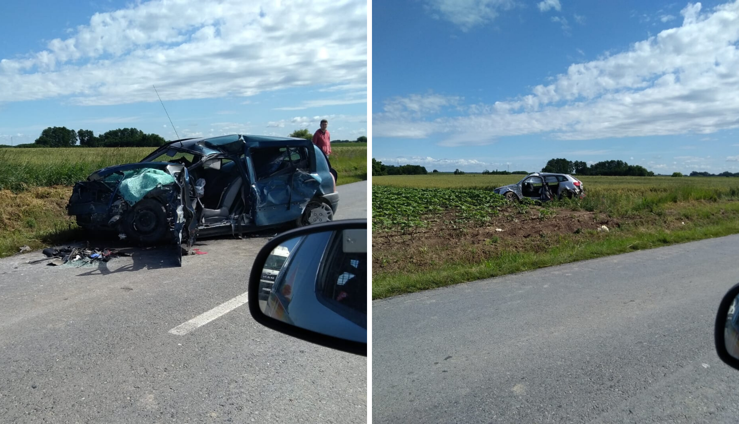 U frontalnom sudaru nedaleko Đakova ozlijeđeno dvoje ljudi: 'Auto je završio 20 m od asfalta'