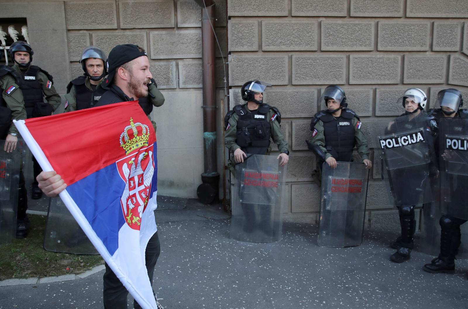 Protest against Serbian President Vucic in Belgrade