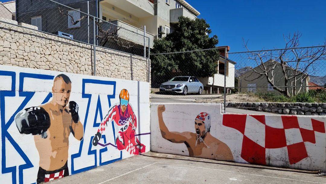 Grafiti majstor oslikao mural  velikanima hrvatskog sporta