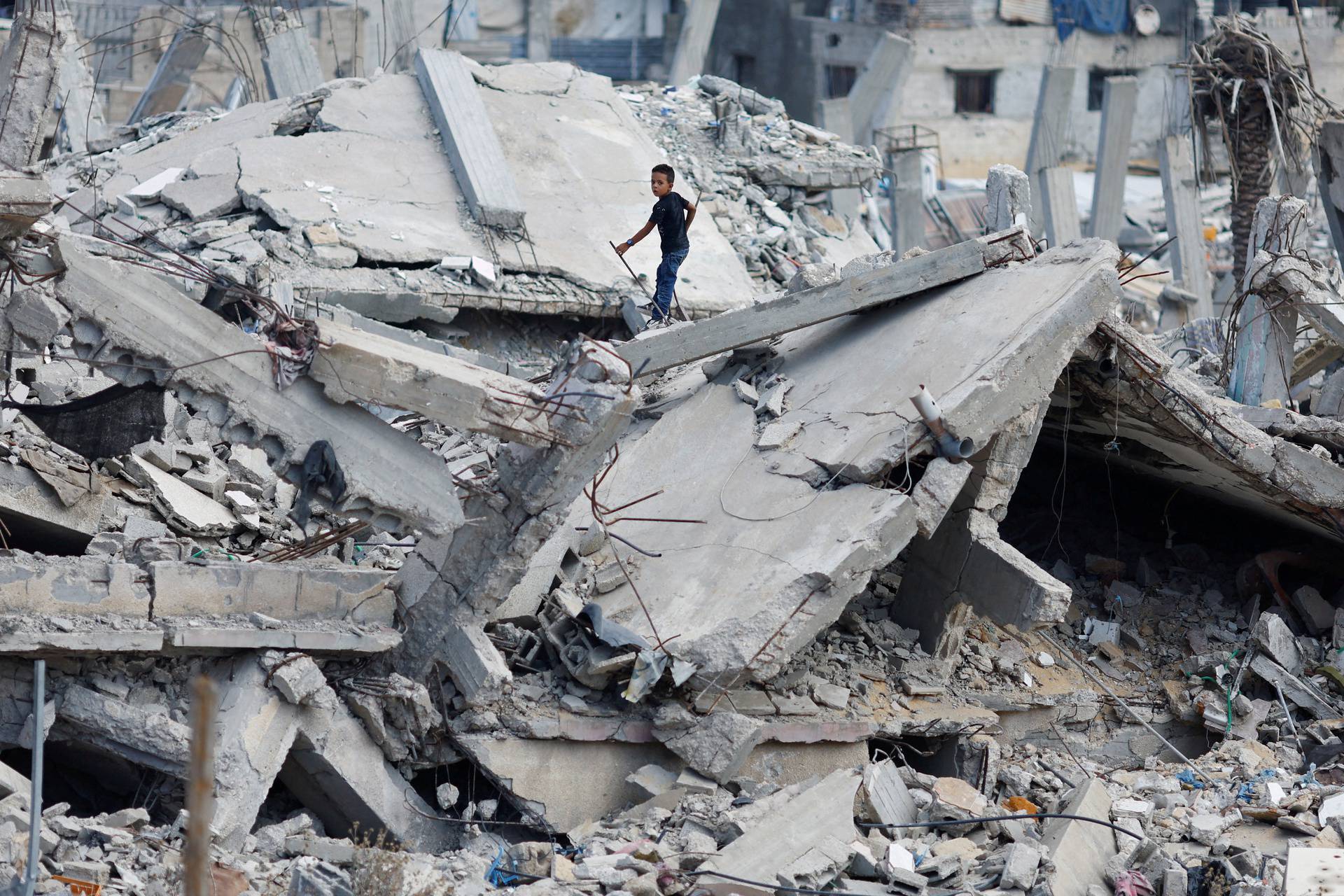 Scenes of destruction in Khan Younis in the southern Gaza Strip