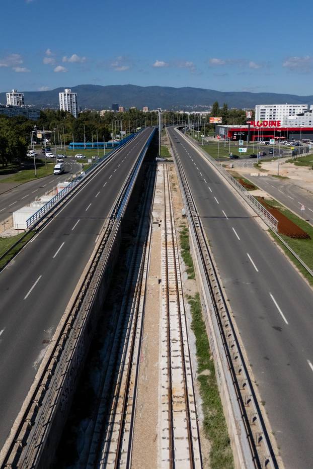 Napredak radova na Sarajevskoj cesti u Novom Zagrebu snimljen iz zraka