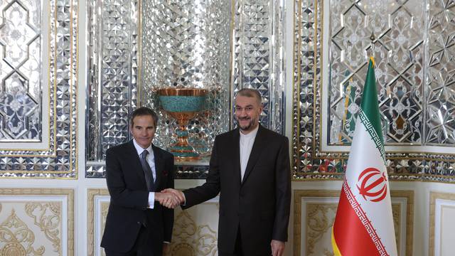 International Atomic Energy Agency (IAEA) Director General Rafael Mariano Grossi meets with Iran's Foreign Minister Hossein Amir-Abdollahian in Tehran