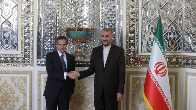 International Atomic Energy Agency (IAEA) Director General Rafael Mariano Grossi meets with Iran's Foreign Minister Hossein Amir-Abdollahian in Tehran