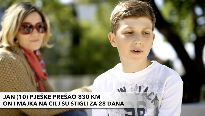 Put života: Jan (10) s majkom Sanjom pješke prešao 830 km