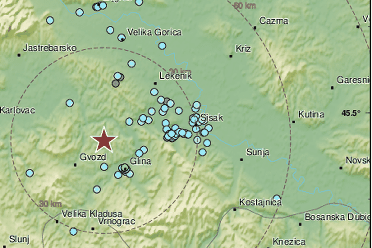 Novi potres od 2,7 Richtera kod Petrinje: 'Bio je kao grmljavina'