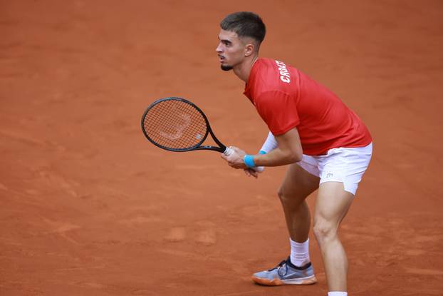 Osijek: Davis Cup, Hrvatska - Francsuka, Dino Prizmić - Corentin Moutet
