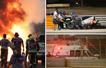 Stravična nesreća u Bahreinu: Grosjean se zabio u zid, bolid se u udarcu prepolovio i izgorio