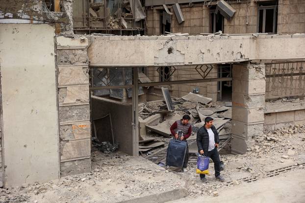 Aftermath of an Israeli and the U.S. strike on Gandhi Hotel Hospital, in Tehran