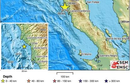 Snažan potres na obali Meksika, treslo 6,2 po Richteru