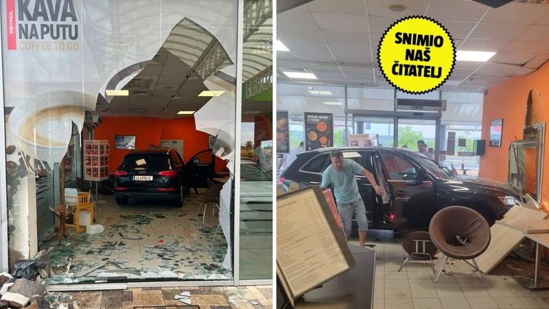 NEVJEROJATNA SNIMKA Autom je uletio u kafić na odmorištu Nadin na A1! Ima ozlijeđenih