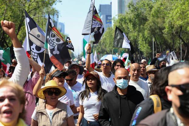 Protest against insecurity and corruption in country, in Mexico City