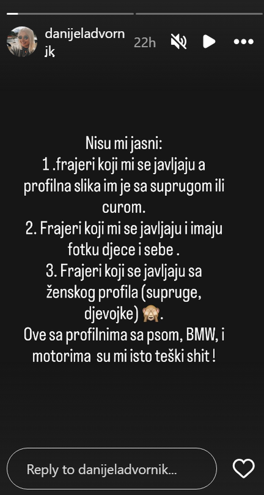 Danijela Dvornik otkrila kakvi joj se muškarci javljaju...