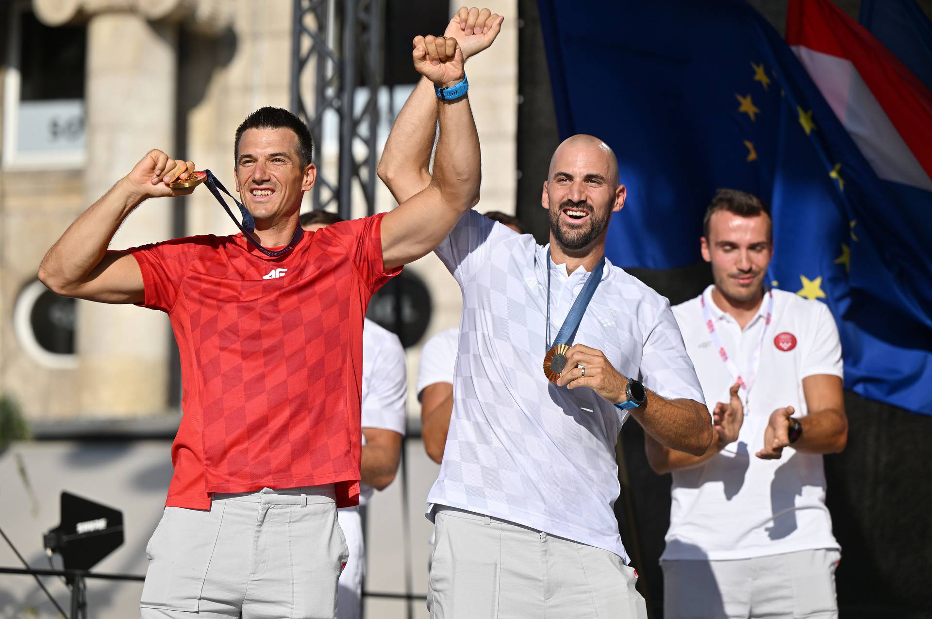 Zagreb: Doček hrvatskih olimpijaca na Trgu bana Jelačića