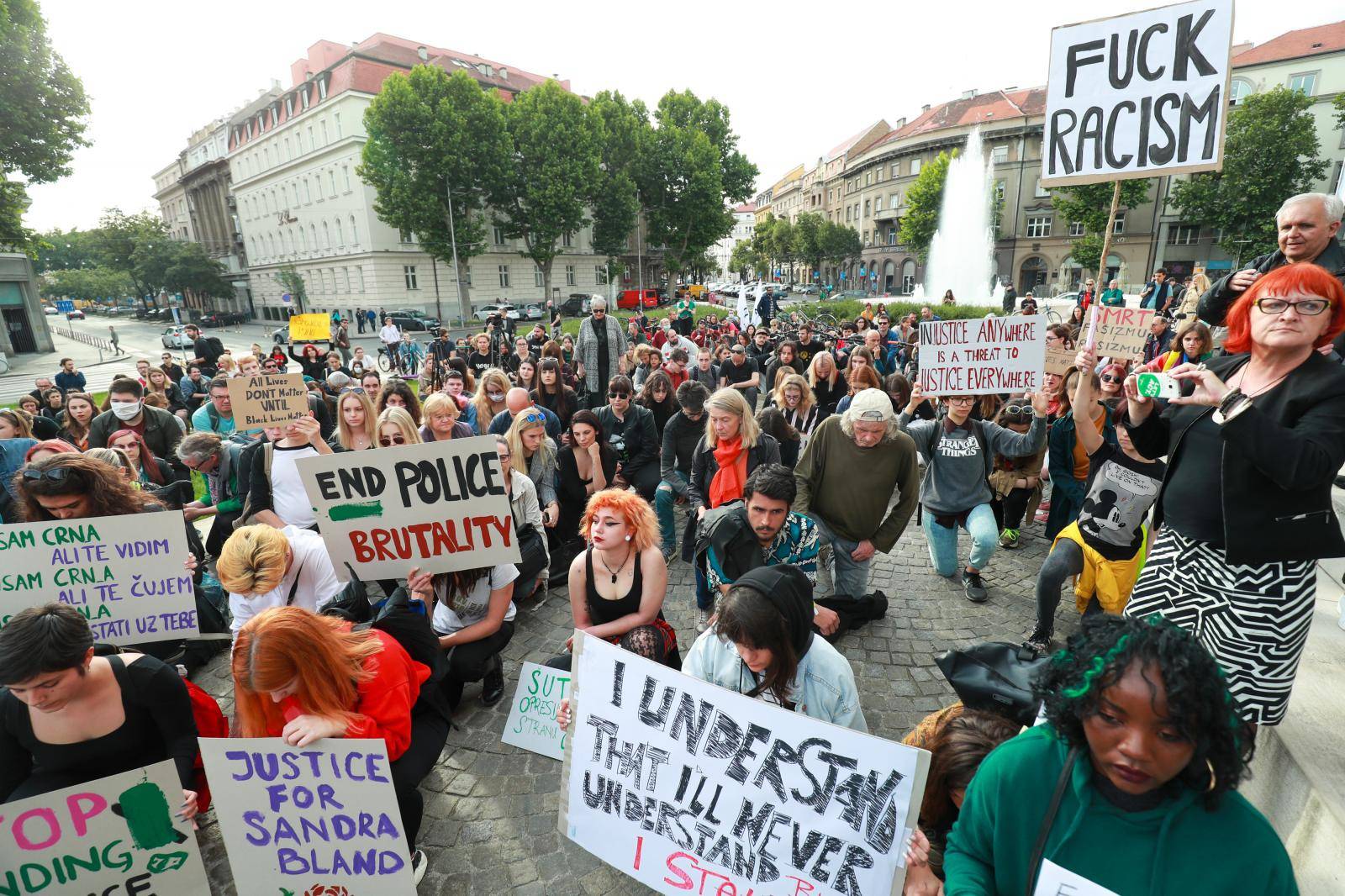 Zagreb: Prosvjedna inicijativa protiv policijskog nasilja i rasizma na Trgu žrtava fašizma