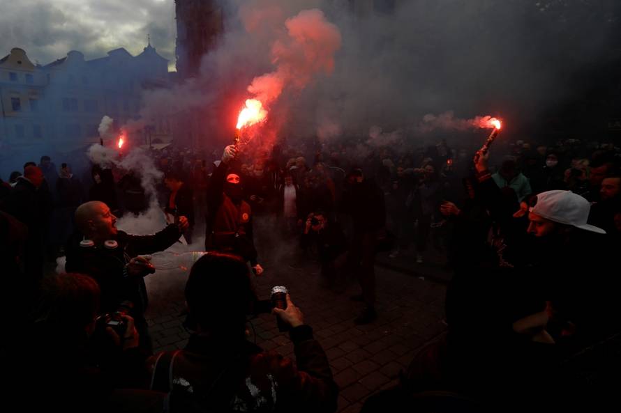 Demonstration against the Czech government's COVID-19 restrictions in Prague