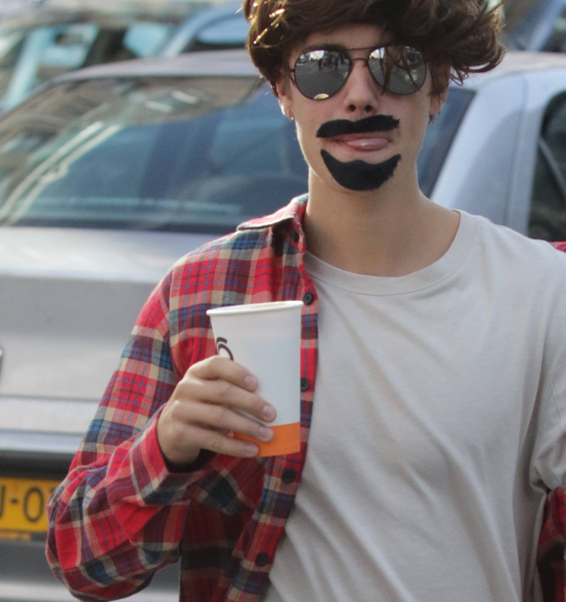 EXCLUSIVE Justin Bieber is seen sporting a peculiar disguise while out and about in Amsterdam